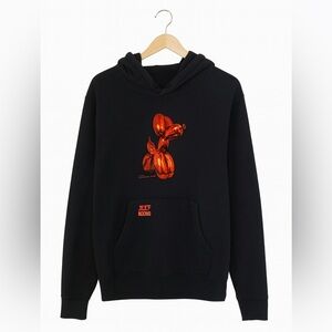 UNIQLO x Jeff Koons Balloon Dog Hoodie Men’s L Black Orange Collab